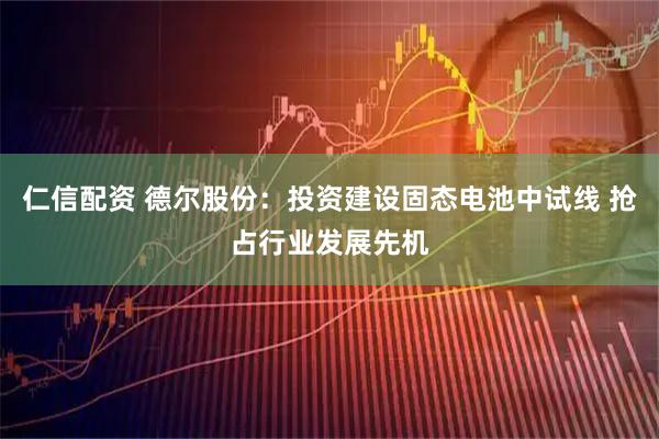 仁信配资 德尔股份：投资建设固态电池中试线 抢占行业发展先机