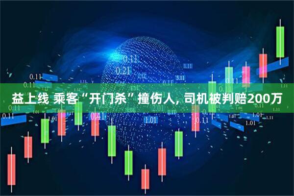 益上线 乘客“开门杀”撞伤人, 司机被判赔200万